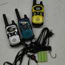 Walkie Talkies for Adults Long Range Walkie-Talkies Rechargeable 3 Pack, Multi-purpose 2 Way Radios with USB NOAA 4500mAh Battery for Family Senior Care Working Adventure Camping Hiking Cruise (Yellow Silver Blue)