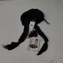 Long Braid Wig With Bangs Black Braided Wig Girls Halloween costume Wigs For Kids