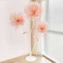 5.57FT Wedding Giant Flowers Huge Artificial Orange Silk Floral with Stand Base for Birthday Ceremony Party Event Mall Window Display Decoration