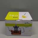 HIWARE 1000ml Glass Teapot with Removable Infuser, Stovetop Safe Tea Kettle, Blooming and Loose Leaf Tea Maker Set (33 oz)