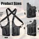 Double Shoulder Armpit Bag for Men, Anti-Theft Cross-Body Concealed Carry with Hidden Phone Wallet Pocket,Premium PU Leather Adjustable Shoulder Underarm Bag