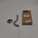 8 Inch S-Shape Curved Shower Arm with Flange Stainless Steel Shower Head Extension Replacement Pipe Arm, Wall Mounted, Brushed Nickel