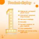 4ft Marquee for Numbers 1, Multifunctional Plastic Marquee for Numbers 4 Feet Tall, Mosaic Numbers for Balloons, Light up Numbers for Party Decorations, Birthday, Anniversary Party Decor