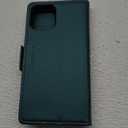 QLTYPRI Wallet Case for iPhone 12/12 Pro, Premium PU Leather Magnetic Flip Folio Case with RFID Blocking Credit Card Slots Kickstand Shockproof Protective Phone Case Cover - Green