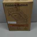 AVIDOR Baby Bathtub,Collapsible Bathtub for Newborn to Toddler,Durable Essential Infant Bath Tub,Portable Travel Baby Tub with Soft Cushion,No-Slip Hanging and Detachable(Grey)