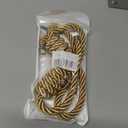 BEL AVENIR Magnetic Curtain Tiebacks, Decorative Drapery Holdbacks Modern Woven Tie-Backs with Exquisite Knot (Gold, 2 Pack)