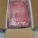 KOMUEE 8 Pieces Glass Baking Dish with Lids Rectangular Glass Baking Pan Bakeware Set with BPA Free Lids, Baking Pans for Lasagna, Leftovers, Cooking, Kitchen, Fridge-to-Oven, Red