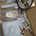 Delta Modern Square Shower System Faucet Set, Brushed Gold 6.5-inch Shower Head and Handle Set, Valve Trim Kit, Champagne Bronze T342703-CZ (Valve Not Included)