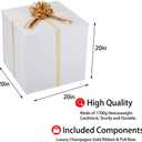 Extra Large Gift Box with Lid 20x20x20 Inches, White Big Gift Box for Gender Reveal, Giant Gift Boxes with Lids for Presents Packaging for Birthday Surprise, Christmas, Anniversaries, Wedding Party
