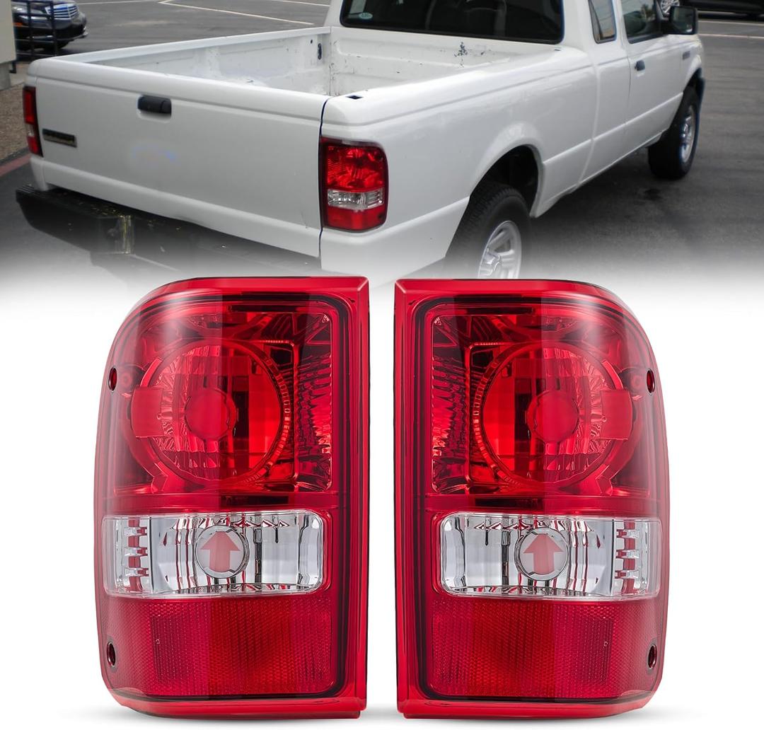 Tail Lights Assembly Compatible with 2001-2011 Ford Ranger Rear Light red 2Pcs