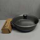 SENSARTE Nonstick Frying Pan Skillet with Lid, 11inch Non Stick Pan Omelette Pans, Healthy Kitchen Cooking Chef's Pan with Cover, Free of Intentionally Added PFOA/PFOS, Induction Compatible, Black