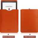HoYiXi Universal Sleeve Case for 6-inch Kindle/Kobo/Voyaga/Lenovo/Pocketbook/Tolino E-Book E-Reader Lightweight Leather Sleeve Bag Pouch for 6-inch E-Book, Brown