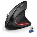 TECKNET Ergonomic Mouse, Wireless Bluetooth Vertical Mouse, 4800 DPI Optical Tracking, 6 Adjustable DPI, Quiet Clicks, 2.4GHz with USB A Receiver, 12 Months Battery, 6 Buttons, Wide Compatibility
