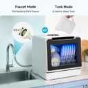 EUHOMY Countertop Dishwasher Portable, 8 Programs with 5L Tank, Black, 40dB