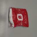 2 x Christmas Knit Drawstring Gift Bag Xmas Red and White Santa Sack with Alphabet Letter Design Reusable Wrapping Bag for Xmas Candy Goodie Party Favor 6.5 x 5.1 Inch Letter O