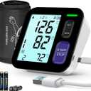 Blood Pressure Machine Upper Arm, Medium/Large BP Cuff Fit Arms from Medium 9"-17", Accurate Automatic Digital BP Monitor Home Use, Large Backlit LCD, 2-User Mode, 4 AAA Alkaline Batteries Included