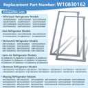 2Pcs W10830162 Refrigerator Door Gasket Replacement for Whirlpool KitchenAid Kenmore, Replaces 12723206AP W10179332 W10179332N W10199876 W10443225 W10571956.