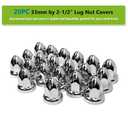 Grandroad auto 20 Pack Lug Nut Covers for Semi Trucks, 33mm by 2-1/2" Thread On Push-on Nut Cover Caps ABS Plastic Anti-Rust