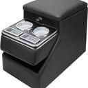 Center Console Between Seat for Minivans, SUVs, Middle Van Console Floor Console Organizer Storage Box with Locking