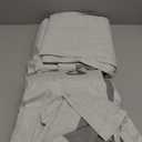 NICETOWN Linen White Curtains 84 inch Length 2 Panels Set, Grommet Thick Flax Linen Blend Window Treatment Privacy Assured with Light Filtering for Bedroom/Living Room, W55 x L84