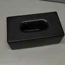 Matte Black Tissue Box Cover Rectangular, Facial Tissue Dispenser for Bathroom, Kitchen, Bedroom, Office, Hotel, Restaurant, Countertop, Nightstand, Car, and Desk