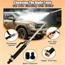 Jet Nozzle Power Washer for Garden, Upgraded Jet Nozzle for Garden Hose Power Washer with 3 High-Pressure Nozzles, High Pressure Washer Tools for Car Garden Home Cleaning