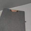 Cherrich Three Ring Binder with Clipboard, Linen Cover Clipboard Binder 1 Inch for 8.5" x 11" Paper, 2 Interior Pockets Paper for Organization of School, Business and Home