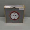 Retro Wall Clock 9.5 Inch Red Kitchen 50's Vintage Design Round Silent Non Ticking Battery Operated Quality Quartz Clock (Candy Apple Red)
