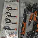 4 PCS Multi-Function Adjustable Wrench, 0.6-1.2" & 1.2-2.4" Self Adjusting Spanner Wrench, Universal Power Grip Pipe Wrench, 10 Inch and 15 Inch