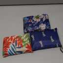 voofly Foldable Reusable Shopping Bags Large Heavy Duty Tote Bags with Handles Machine Washable, 3PCS