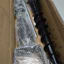 No Dig Ground Screw Anchor - Black U Shaped Post Stake for 4x4 Wood Posts, Includes Lag Bolts & 27" Rebar, for Mailbox Posts and Fence Posts Anchor, 2 Pack