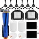 RV2310AE Replacement Parts for Shark AV2310AE RV2310AE RV2320S UR2350AE RV2300S Matrix Robot Vacuum Cleaner 1 Main Brush Roller 2 Sets Foam Filters 2 Filters 6 Side Brushes (Not For RV2300)