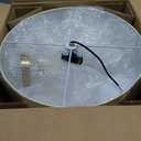 17.7" Gold Semi Flush Mount Ceiling Light,3-Light Modern Linen Fixture
