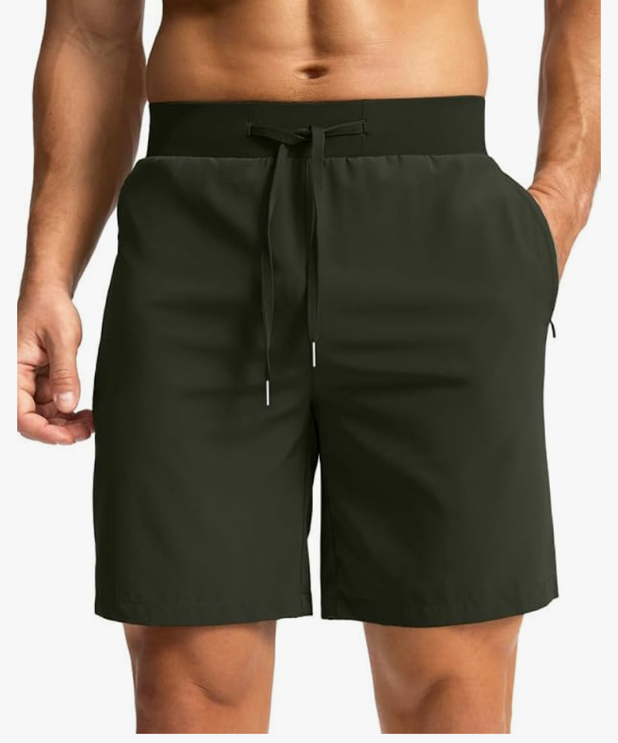 Men's Workout Shorts with Zipper Pockets 7'' Lightweight Quick Dry Athletic Gym Running Shorts for Men XL