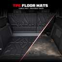 SSESS Custom Fit Floor Mats for Ford Mustang 2015-2020, All Weather, Waterproof, Anti Slip TPE Car Floor Liners Accessories, Black