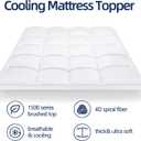 Mattress Topper Twin XL for Back Pain, Extra Thick Mattress Pad Cover, Plush Pillow Top, Deep Elastic Pocket,White,39"X80"+20"
