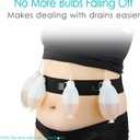 Drain Bulb Holder after Tummy Tuck Adjustable JP Drain Waist Belt for Mastectomy Breast Chest Augmentation Reconstruction Cancer Lumpectomy Surgery Abdominal Recovery Women Men Black, Medium