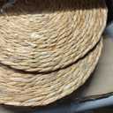 13 Inch Round Woven Placemats Set of 24, Boho Farmhouse Rustic Rattan Wicker Braided Chargers for Dining Table, Water Hyacinth Jute Place Mats for Dinner Plates, Outdoor Patio & Wedding Decor