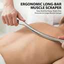 15.75" Muscle Scraper Tool for Back & Legs, Long Bar Myofascial Massage Release Tool, Stainless Steel Scraping Tool Physical Therapy, IASTM Fascia Scraper, Guasha Tool for Body Skin Neck