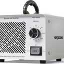 125,000mg/h Ozone Generator, High Capacity Ozone Machine & Negative Ion Air Purifier O3 Air Ionizer Odor Removal for Home, Car, Pets, Basement Covers up to 2500 Sq.Ft. (Silver)