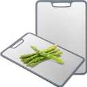 Stainless Steel Cutting Board for Kitchen - Dishwasher Safe With Silicone Edge - Non Slip .304 Stainless Steel Double Sided Cutting Board Perfect Size14x10inch