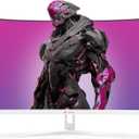 CRUA 27" Curved Gaming Monitor, 165Hz/200Hz FHD 1920x1080 VA Display, 1800R Screen, 120% sRGB, AMD FreeSync, Blue Light Filter, HDMI & DP, White PC Monitor for Gaming, Streaming & Work