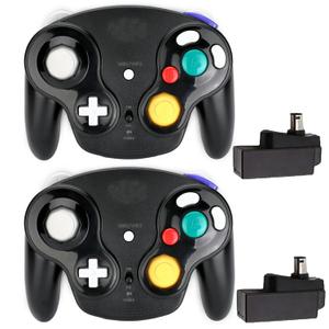 inventii Game Cube Controller,NGC 2.4G Wireless Classic Controller for Wii Game Cube, With Receiver Adapter (Black 2 PACK) inventii Game Cube Controller,NGC 2.4G Wireless Classic Controller for Wii Game Cube, With Receiver Adapter (Black 2 PACK)