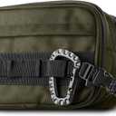 Fitdom Tactical Toiletry Bag Dopp Kit Case For Men. Perfect For Travel & Storage. Fits Large & Small Cosmetic Makeup, Clipper, Toothbrush, Shower, Shaving & Grooming Care. Best Overnight Organizer (Military Green)