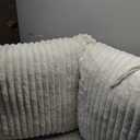 Set of 2 Sofa Cushions 45 x 45 cm - Wide Corduroy Beige