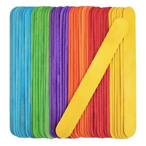 KTOJOY 8 Inch 60 Pcs Colored Jumbo Wooden Craft Sticks Wooden Popsicle Colored Craft Sticks Stick 0.94”Wide Treat Sticks Ice Pop Sticks for DIY Crafts，Home Art Projects, Classroom Art Supplies
