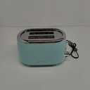 MELLERHOME Retro Toaster 2 Slice, 7 Browning Levels, 3 Functions (Reheat, Defrost, Cancel), Stainless Steel Features, Removable Crumb Tray, Under Base Cord Storage, Turquoise
