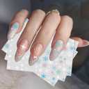 10 x XZENTIRA 8 Sheets DIY Christmas Winter Snowflake Nail Stickers, 3D Colorful Snowflake and Star Patterns, Perfect for Christmas Parties, Winter Events, and New Year's Eve Nail Decorations