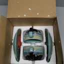 Bosmarlin Ceramic Cappuccino Cup and Saucer Set of 2, 10 Oz, Dishwasher and Microwave Safe, Coffee Cups for Latte, Espresso, Tea, Reavtive Glaze (Pastel Blue, 10 oz)