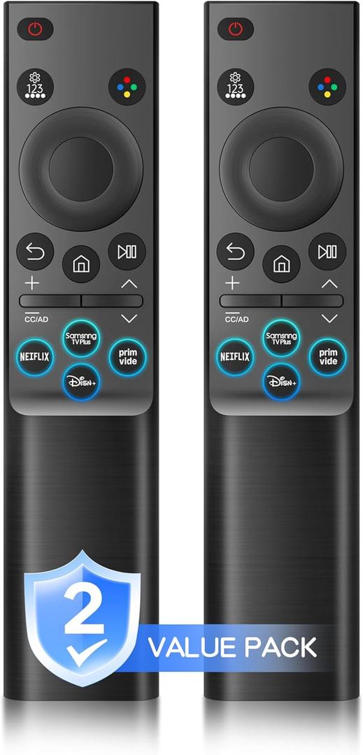 Pack of 2 Universal for Samsung TV Remote, Compatible with Samsung Remote Control for Smart TV, BN59-01388A Replacement for CU7000/DU7200, for 2015-2026 Crystal UHD Frame QLED LED HDTV Series TVs